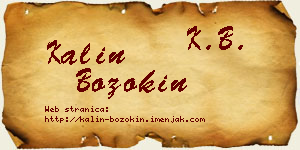 Kalin Bozokin vizit kartica